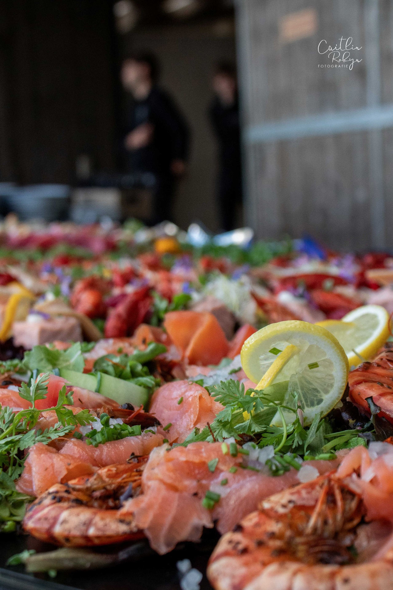 Vis- en zeevruchtenbuffet op een event