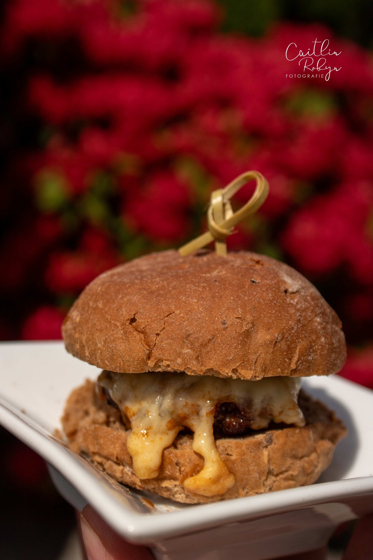 Mini burger als fooddetail op een event